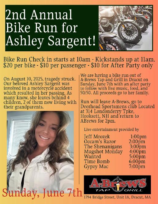 Motorcycle Run for Ashley Sargent